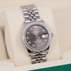 Rolex Lady Datejust 278384RBR Dark Grey Dial Watch