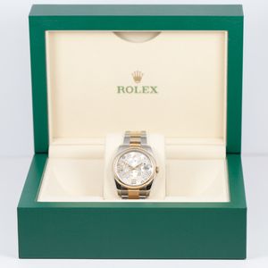 Rolex Datejust 36 116203 Silver Floral Dial Watch