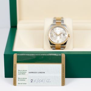 Rolex Datejust 36 116203 Silver Floral Dial Watch