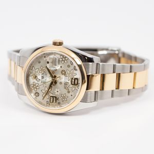 Rolex Datejust 36 116203 Silver Floral Dial Watch
