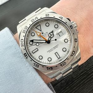 Rolex Explorer II 16570 White Dial Watch