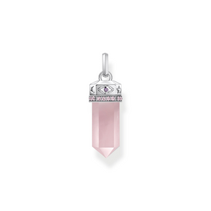 Preview image of Thomas Sabo Hexagonal Rose Quartz Silver Pendant 