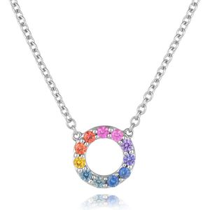 Preview image of 18CT WHITE GOLD FANCY SAPPHIRES .18 NECKLACE