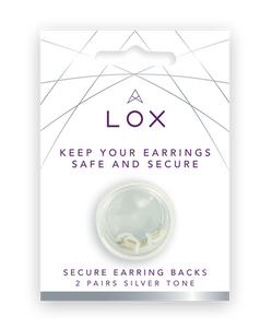 Preview image of Connoisseurs LOX Silver Tone Earring Backs (2 pairs)