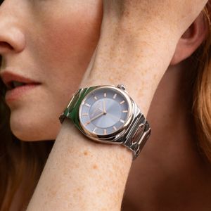 Preview image of Olivia Burton Sports Luxe 34mm Lustre Chalk Blue & Two Tone Quartz Bracelet Watch