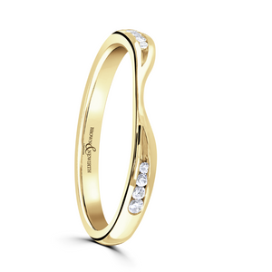 Preview image of 9ct Gold Diamond Set Dipped Ladies Wedding Ring