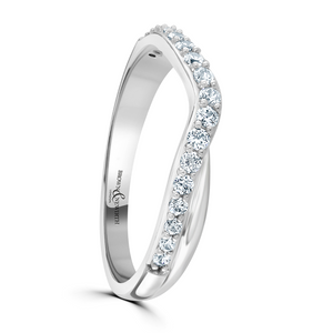 Preview image of Platinum Diamond 0.23ct Curved Ladies Eternity Ring