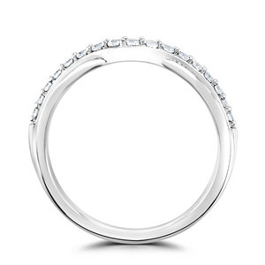 Platinum Diamond 0.23ct Curved Ladies Eternity Ring