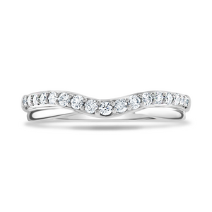 Platinum Diamond 0.23ct Curved Ladies Eternity Ring