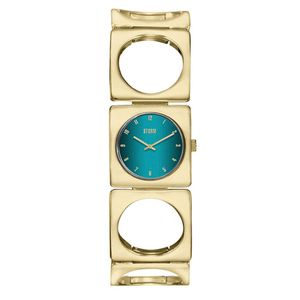 Preview image of Storm Groovy V2 Laser Teal Gold Plated Ladies Watch