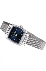 Tissot Lovely 20mm Blue Square Dial Quartz Mesh Bracelet Watch