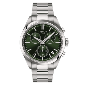 Preview image of Tissot PR100 40mm Green Steel Quartz Bracelet Watch 