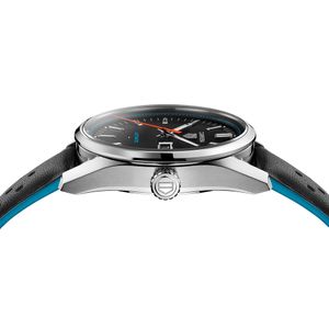 TAG Heuer Carrera Day-Date 41mm TH31-02 Black & Blue Automatic Strap Watch 