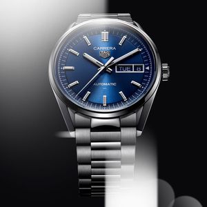 Preview image of TAG Heuer Carrera Day-Date 41mm TH31-02 Blue Automatic Bracelet Watch 