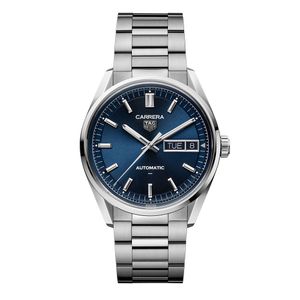 Preview image of TAG Heuer Carrera Day-Date 41mm TH31-02 Blue Automatic Bracelet Watch 