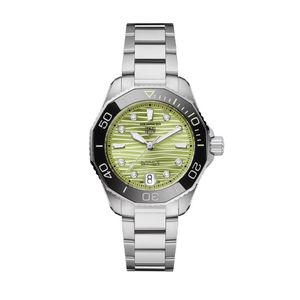 Preview image of TAG Heuer Aquaracer Professional 300 Date 36mm Diamond Dot Green Steel Automatic Watch