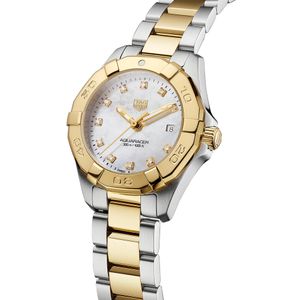 TAG Heuer Aquaracer 27mm Diamond Dot Steel & Gold Quartz Bracelet Watch