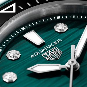 TAG Heuer Aquaracer Professional 300 36mm Diamond Set Blue Lagoon Rubber Strap Watch