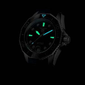 TAG Heuer Aquaracer Professional 300 36mm Diamond Set Blue Lagoon Rubber Strap Watch