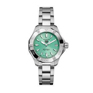 Preview image of TAG Heuer Aquaracer Professional 200 34mm Solargraph Turquoise Steel Bracelet Watch 