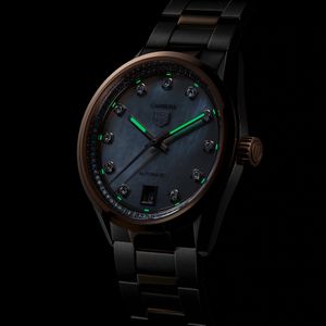 Preview image of TAG Heuer Carrera 36mm Steel & Rose Gold Diamond Set Calibre 7 Bracelet Watch