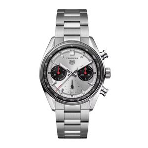 Preview image of TAG Heuer Carrera 39mm 'Panda' Glass Box Bracelet Chronograph Watch
