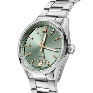 Preview image of TAG Heuer Carrera 36mm Steel Green Calibre 7 Bracelet Watch
