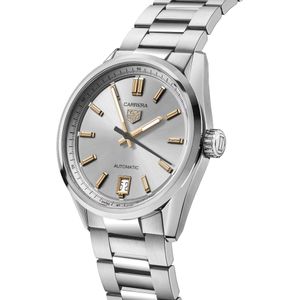 Preview image of TAG Heuer Carrera 36mm Silver and Rose Gold Calibre 7 Bracelet Watch