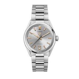 Preview image of TAG Heuer Carrera 36mm Silver and Rose Gold Calibre 7 Bracelet Watch