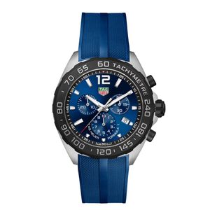 Preview image of  TAG Heuer Formula 1 43mm Blue Rubber Strap Chronograph Watch