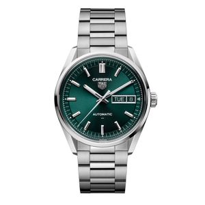 Preview image of TAG Heuer Carrera Day-Date 41mm TH31-02 Green Automatic Bracelet Watch