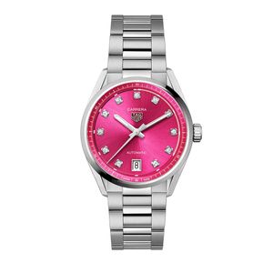 Preview image of TAG Heuer Carrera 36mm Steel Pink Diamond Set Calibre 7 Bracelet Watch