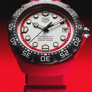 Preview image of TAG Heuer Formula 1 Solargraph Quartz 38mm Red & Black Strap Watch