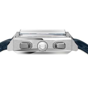 TAG Heuer Monaco 39mm Blue Calibre Heuer 02 Leather Strap Chronograph Watch