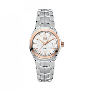 Preview image of Tag Heuer Link Rose Gold Plated and Stainless Steel Ladies Bracelet Watch
