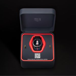 TAG Heuer Connected Calibre E4 X Oracle Red Bull Racing Edition 45mm Black Rubber Leather Watch 