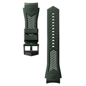 Preview image of TAG Heuer Connected Calibre E5 45mm Khaki Green Rubber Sport Strap 