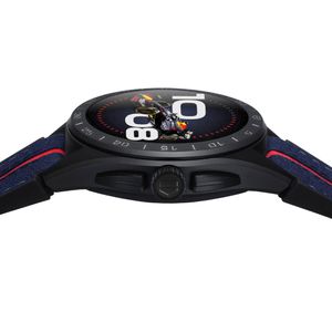 TAG Heuer Connected Calibre E4 X Oracle Red Bull Racing Edition 45mm Black Rubber Leather Watch 