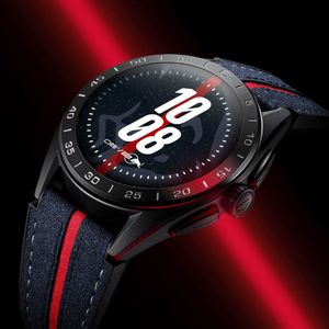 TAG Heuer Connected Calibre E4 X Oracle Red Bull Racing Edition 45mm Black Rubber Leather Watch 