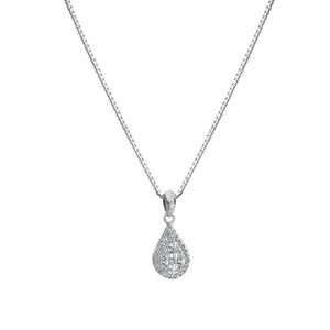 Hot Diamonds Teardrop White Topaz Necklace