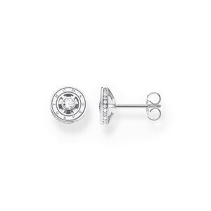 Preview image of Thomas Sabo Circle White Stone Silver Ear Studs