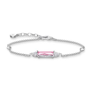 Preview image of Thomas Sabo Heritage Pink and White Stones Silver Bracelet  