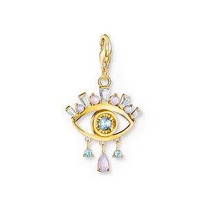 Preview image of Thomas Sabo Multi Gem Ornate Eye Gold Plated Charm