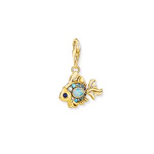 Preview image of Thomas Sabo Multi Stone Fish Gold Plated Charm