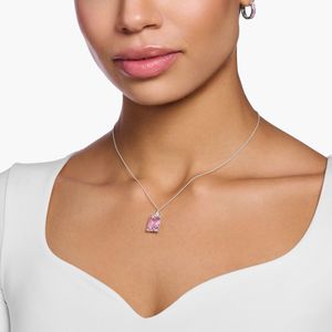 Preview image of Thomas Sabo Heritage Pink Stone Silver Necklace 