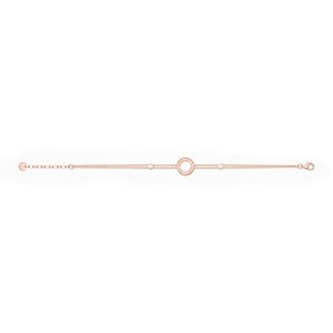Thomas Sabo White Stones Double Row Circle Rose Gold Plated Bracelet 