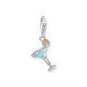 Preview image of Thomas Sabo Stone Set Blue Enamel Cocktail Silver Charm