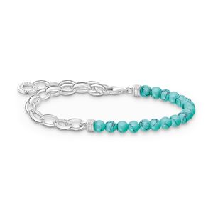 Preview image of Thomas Sabo Turquoise Bead Silver Charm Bracelet