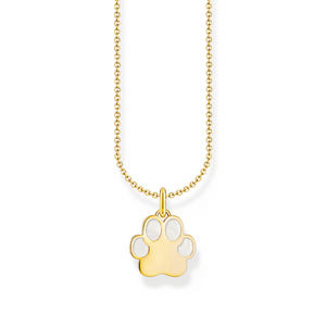 Preview image of Thomas Sabo Paw Print Gold Plated Pendant Necklace