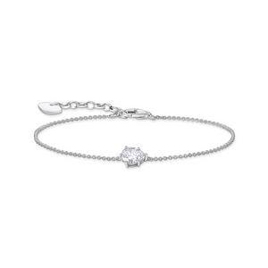 Preview image of Thomas Sabo White Zirconia Pear Solitaire Silver Bracelet 